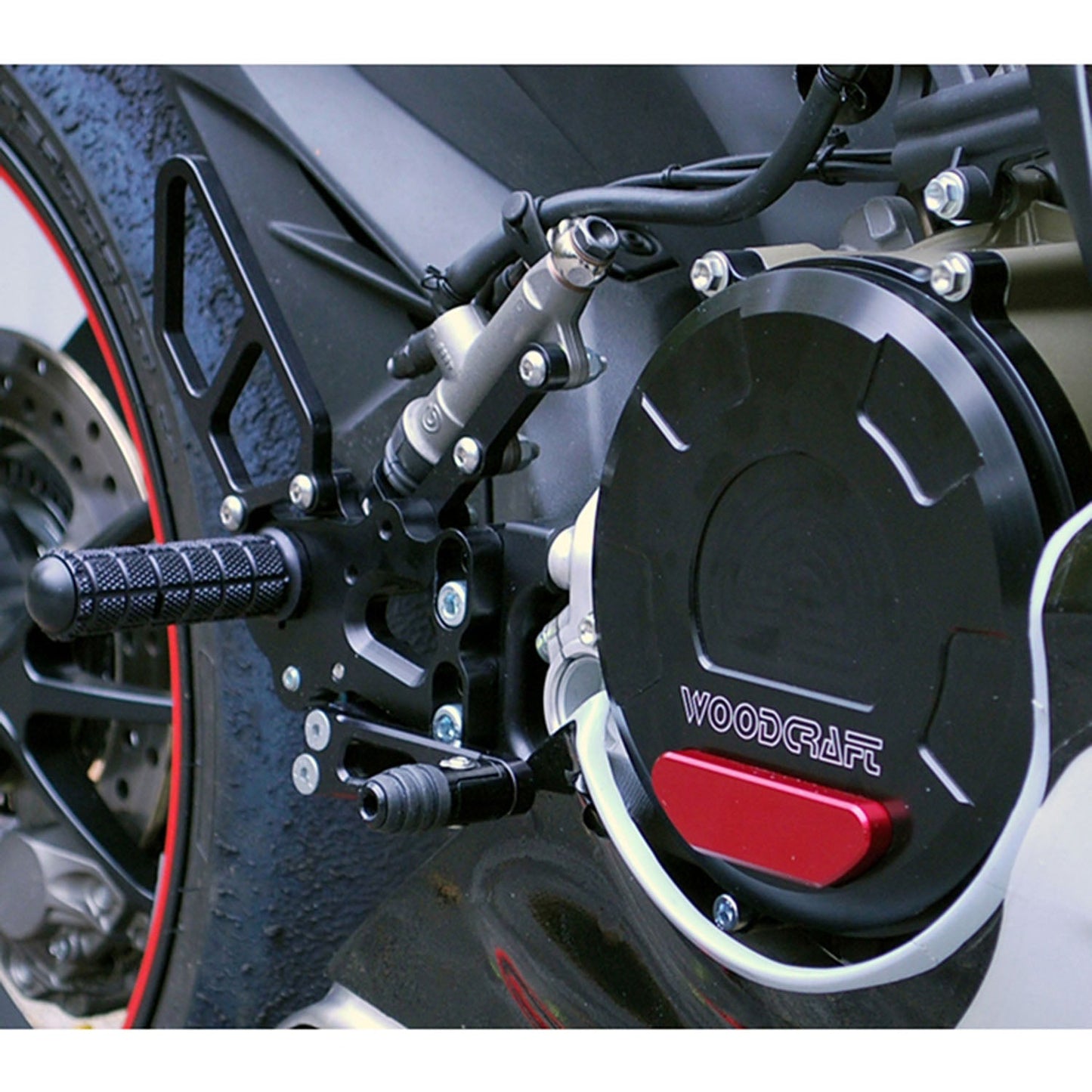 Woodcraft - 05-0647B Ducati Panigale 899, 959 Corse, 1199S, 1199R, 1299, V2 Complete Rearset Kit w/ Pedals - STD Shift