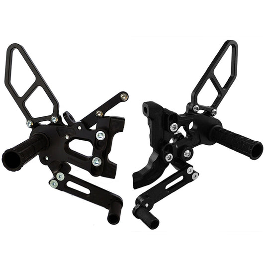 Woodcraft - 05-0647B Ducati Panigale 899, 959 Corse, 1199S, 1199R, 1299, V2 Complete Rearset Kit w/ Pedals - STD Shift