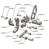 05-0647B Ducati Panigale 899, 959 Corse, 1199S, 1199R, 1299, V2 Complete Rearset Kit w/ Pedals - STD Shift