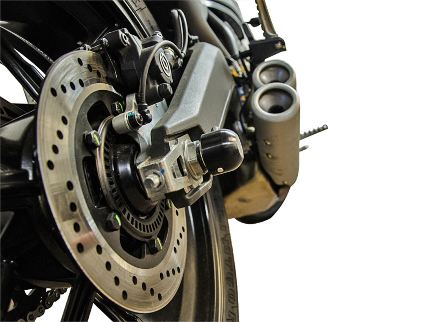 Woodcraft - 45-0615R Rear Axle Sliders - Scrambler / Monster / Hypermotard 698