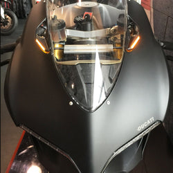 New Rage Cycles Mirror Block Off Plates with Turn Signals