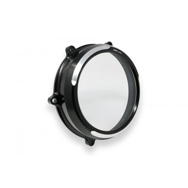 CNC Racing Bi-Color Clear Wet Clutch Cover for the Ducati Panigale V4 / S / Speciale