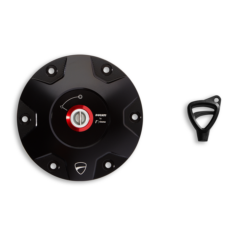 97780111AA - Billet Aluminum Fuel Tank Cap - BLACK – Ducati