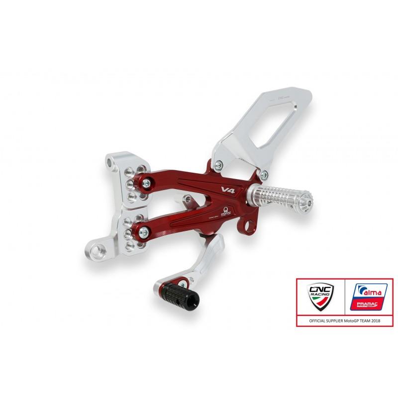 CNC Racing PRAMAC RACING LIMITED EDITION RPS EASY Adjustable Rearset for the Ducati Panigale V4 / S / Speciale