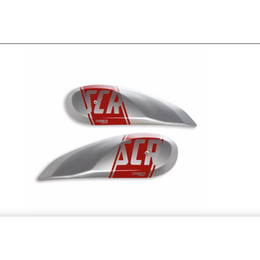 97480231A - SCRAMBLER SIDE PANEL DECALS RED