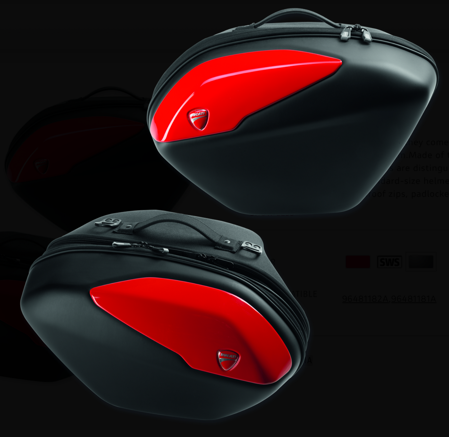 96781132B - SuperSport Side panniers - RED – Ducati Omaha