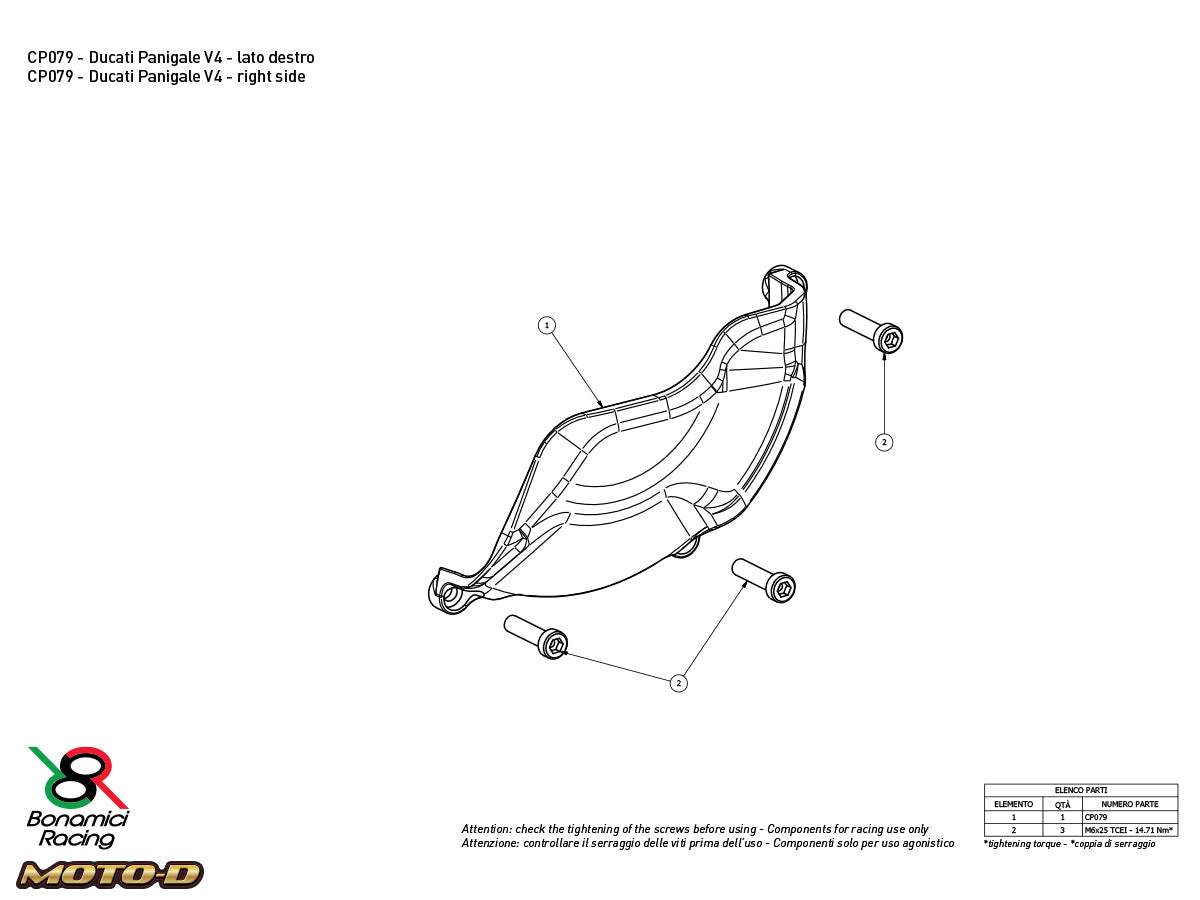 BON-CP081 - Bonamici Ducati Panigale V4/S Case Savers