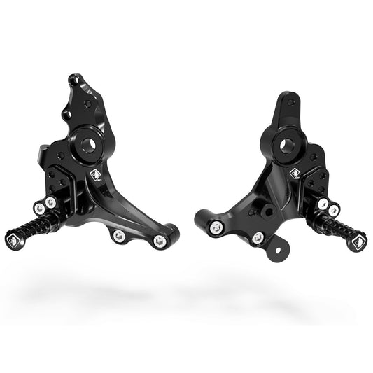 CLOSEOUT - Ducabike Adjustable Modular Rearsets for Ducati Monster 937 - FIXED - BLACK