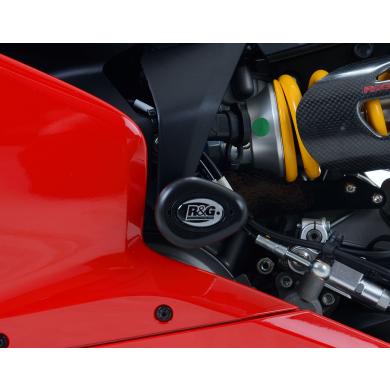 RG.CP0389BL - R&G Aero Style Frame Sliders For Ducati 899 Panigale, 959 Panigale, 1199 Panigale & 1299 Panigale | No-Cut Black